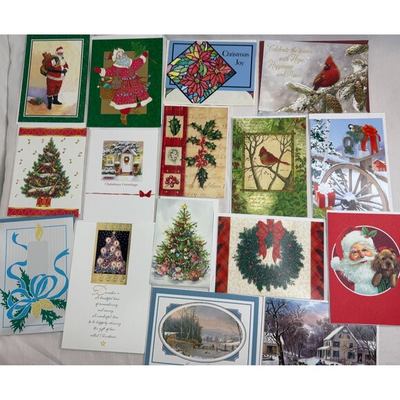 Traditional Style Christmas Card Lot of 111 pc with Envelopes Holiday Greetings - Picture 8 of 10